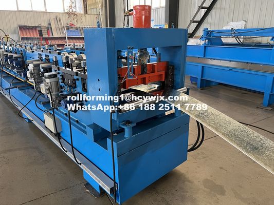 Galvanized Steel Chain Drive Automatic CZ Purlin Roll Forming Machine 14-18 Stations 1.2-1.8mm