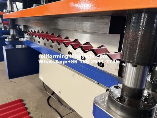 Chain Transmission Corrugated Sheet Rolling Machine With Omron Encoder And Hydraulic Cutting