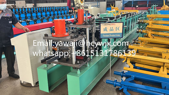 PLC Control C Purlin Roll Forming Machine With 14-18 Roller Stations