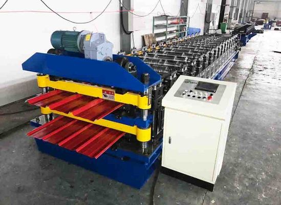 5 Rib Trapezoidal Roof Panel Roll Forming Machine Electric Shearing System