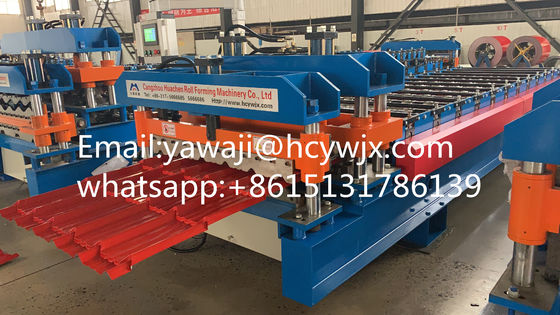 380v Roof Steel Plate Glazed Tile Roll Forming Machine with CR12 Cutter Material