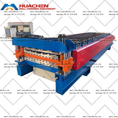 CR12 Cutter Material Double Deck Roll Forming Machinery With Chain Drive