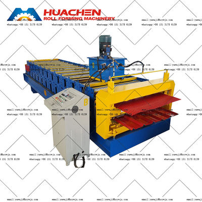 Double Layer Roofing Sheet Roll Forming Machine For PPGI / GI Material