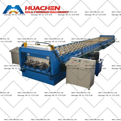 Metal Sheet Roof Roll Form Floor Decking Machine With CR12 Cutter