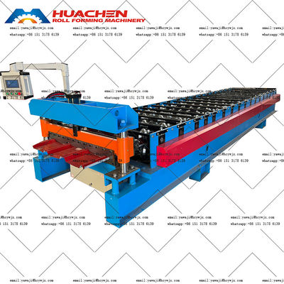 Steel Tile Roof Roll Forming Machine / Metal Roofing Machine For Sale