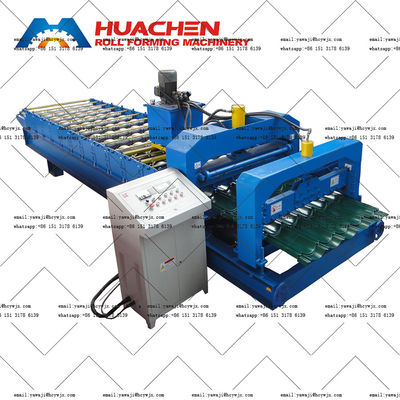 Roofing Glazed Tile Cold Roll Forming Machine 12 Stations