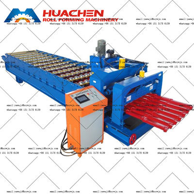 Glazed Tile 15 Stations Metal Roll Forming Machine For 0.3-0.6mm