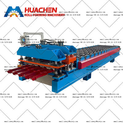 1200mm Glazed Roof Tile Roll Forming Machine With 14 Stations