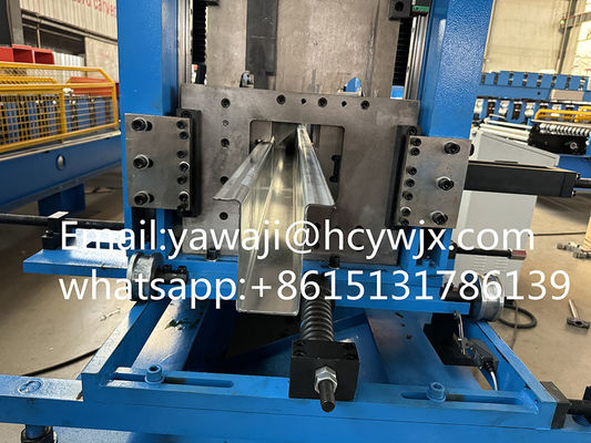 Hydraulic Cutting Galvanized Steel OMEGA Purlin Roll Forming Machine With CE