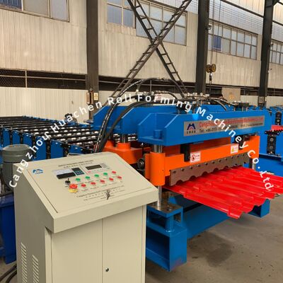 4m/min Speed 13 Roller Stations Steel Glazed Tile Roll Forming Machine with 45# Steel Quenching and Plating