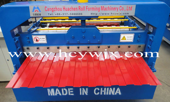 Blue High Speed Roof Panel Roll Forming Machine / Roll Former