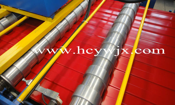 Blue High Speed Roof Panel Roll Forming Machine / Roll Former