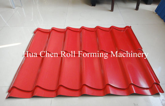 Solid Steel Shaft Metrocopo Roof Glazed Tile Roll Forming Machine With 15 Rows
