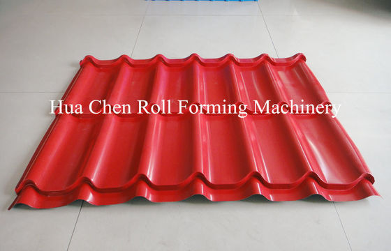 5.5KW Glazed Tile Steel Roll Forming Machine 5T Manual Decoiler