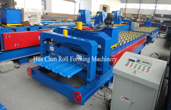 45# Steel Roof Glazed Tile Roll Forming Machine With Chrome Plated