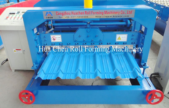 45# Steel Roof Glazed Tile Roll Forming Machine With Chrome Plated