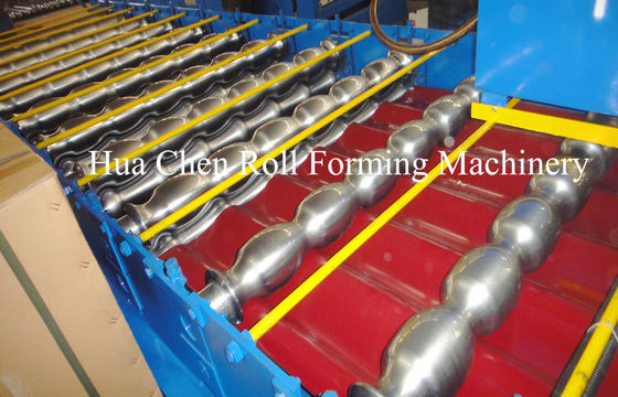 1250mm Glazed Tile Roof Panel Roll Forming Machine / Cold Roll Forming Equipment