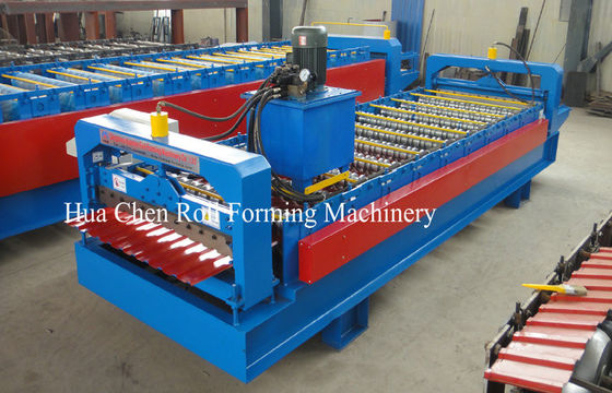 Hydraulic Pre Cutting Wall Panel Metal Roll Forming Equipment With 10 Row