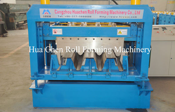 Plc Control Floor Deck Roll Forming Machine With Cycloidal Reducer