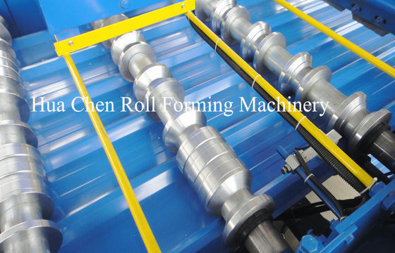 Color Steel Plate Roofing Sheet Roll Forming Machine With PLC Control