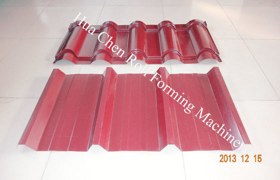 High Frequency Double Layer Glazed Tile Roll Forming Machine With 15 / 21 Rows