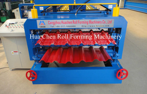 PPGI Steel Two Layer Corrugated Roof Sheeting Machine
