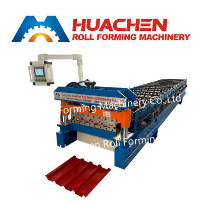 Automatic trapezoidal sheet forming machine / Box-shaped roof panel preparation machine Metal roofing tile pressing production line