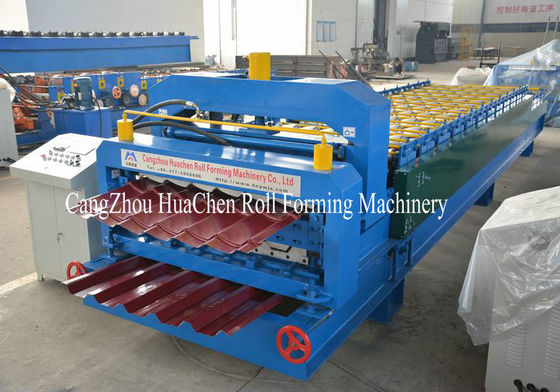 Solid Steel Shaft Metrocopo Double Layer Roll Forming Machine 1250mm For Roof Tile