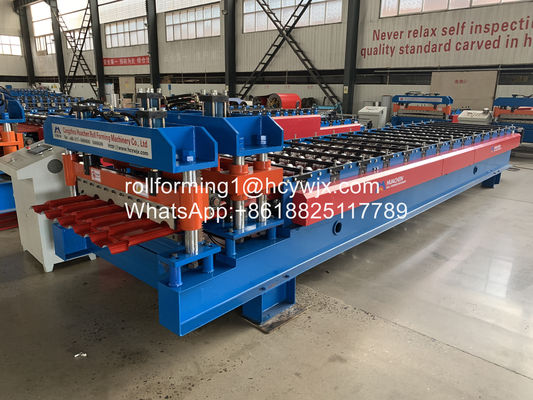 High Grade Metal Glazed Roof Tile Roll Forming Machine Width 1250mm