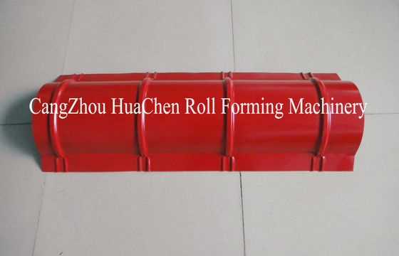 Metal Roof Profile Ridge Cap Roll Forming Machine / Ridge Tile Machine 380V 50Hz