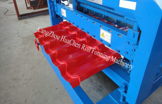High Speed Steel Glazed Roll Forming Equipment With Hydraulic Press And Cut System