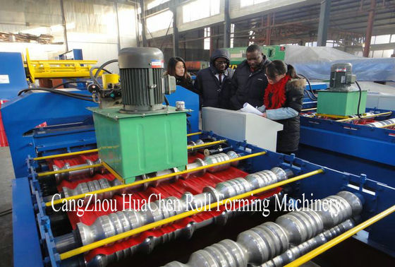 High Grade 45# Shaft Double Layer Roll Forming Machine For Roof Panel