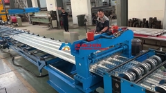 non-stop cutting floor deck roll forming machine production line